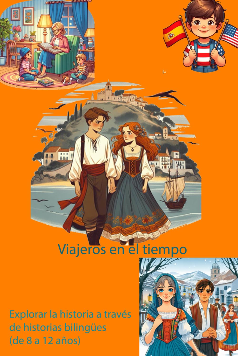 Viajeros en el tiempo: Explorar la historia a travs de historias bilinges (de 8 a 12 aos): Aprende espaol e ingls mientras te embarcas en emocionantes aventuras histricas (Carrera de Lectura)