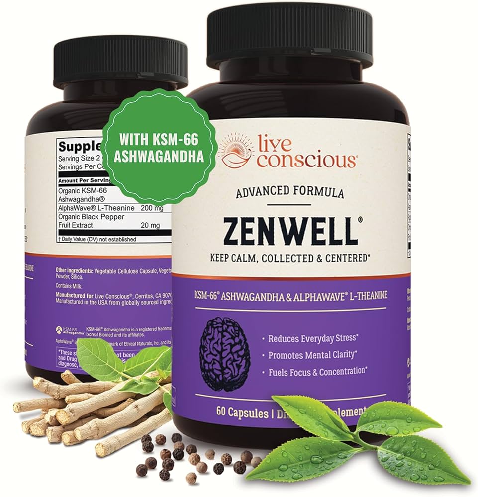 Amazon.com: Live Conscious KSM-66 Ashwagandha Supplement w/L