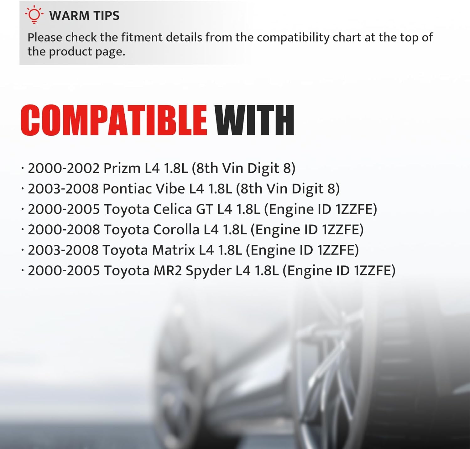 NPAUTO Ignition Coils Pack Compatible with Engine 1ZZFE L4 1.8L 2000-2008 Toyota Corolla,2000-2005 Celica GT, 2003-2008 Matrix, 2000-2005 MR2 Spyder, Pontiac Vibe, 2000-2002 Prizm, Pack of 4