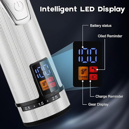 Miniatura 7 de Lanumi Juego de cortapelos profesional, recortadora de barba inalámbrica, kit de aseo para hombre, kit de corte de pelo recargable, regalo para