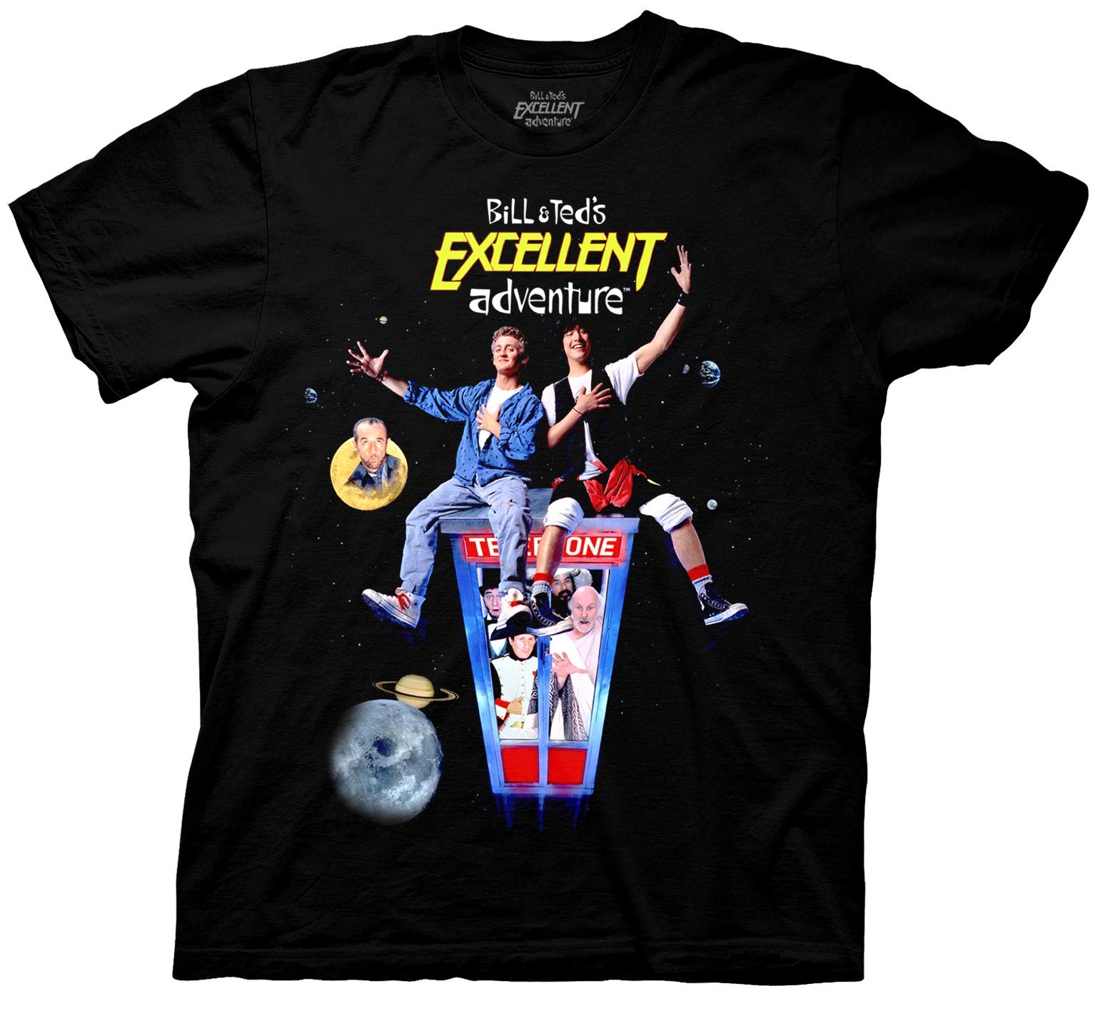 Ripple JunctionMen's Bill and Ted T-Shirt - Bill & Ted's Excellent Adventure Mens Fashion Shirt - Keanu Reeves Tee
