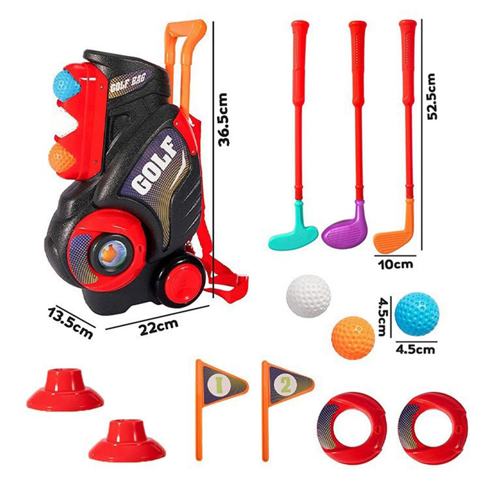 para Niños Pequeños, Maletín de Golf Infantil, Juego con 6 Pelotas de Minigolf.