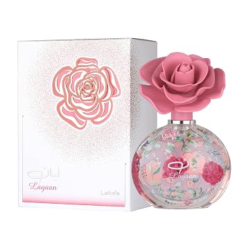 Lattafa Layaan Fruity, Floral, Woody, Musky Eau de Parfum Spray Long-Lasting Fragrance for Women, 2.53 Ounce / 75 ml