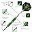 sanfeng Soft Tip Darts Set - 20g Brass Barrels, Plastic Tips, Green Aluminum Shafts, 6 Flights, 50 O-Rings & 50 Extra Tips - for Electronic Dartboard