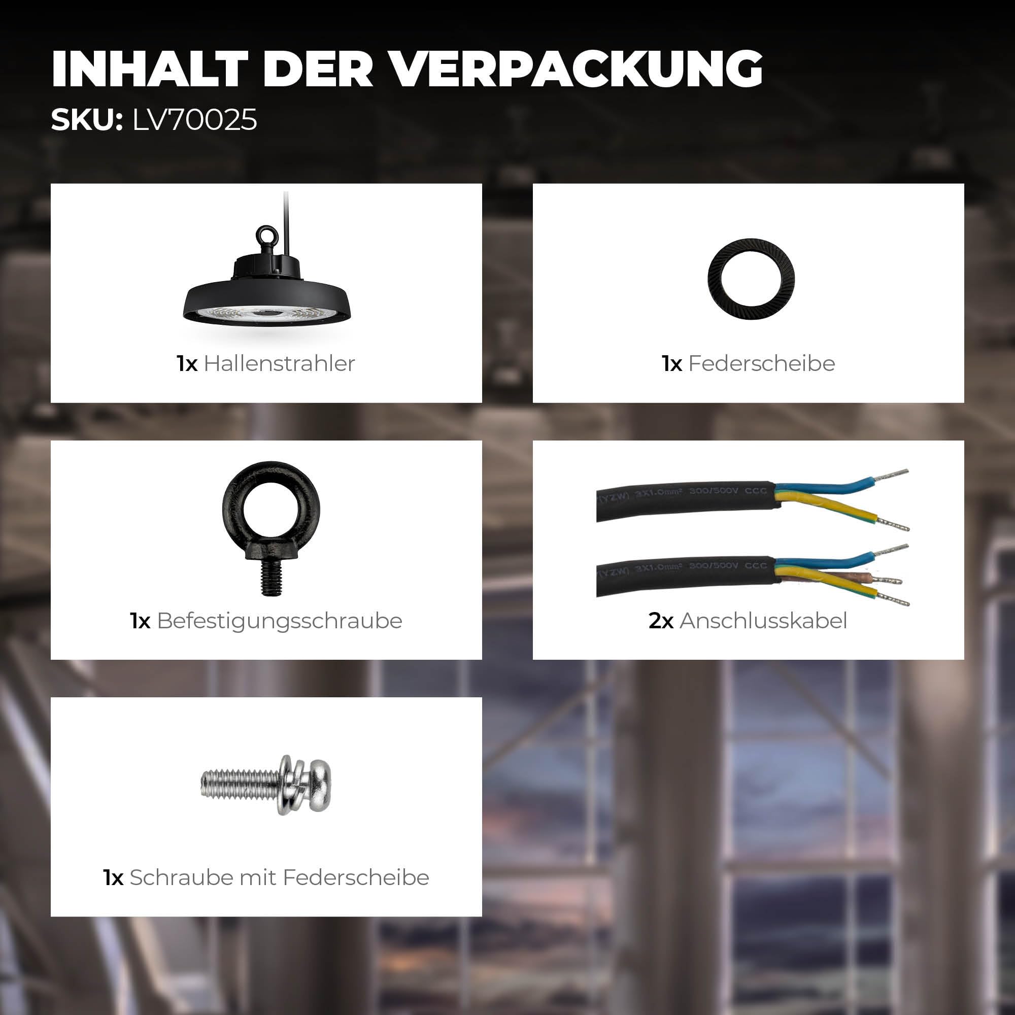 Ledvion Energieeffiziente LED-Hallenstrahler 80W, Energieklasse A, 192lm/W, 15.360 Lumen, 4000K, IP65, Dimmbar, 5 Jahre Garantie, Professionelle UFO Lampe, IP65-Zertifizierung | 192 lm/W (Klasse A), Sosen-Treiber, dimmbar, IP65