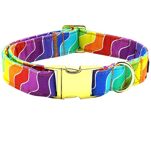 Bobo Rainbow Dog Collar - Adjustable for Small, Medium & Large Dogs