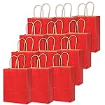 qiqee 32-Packs Wine Paper Gift Bags with Handles Bulk 7.6x4.75x10.5 Medium Size Gift Bags Multiple Uses