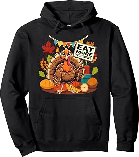Eat More Vegetables - Funny Thanksgiving Turkey Protest Sign Pullover Hoodie