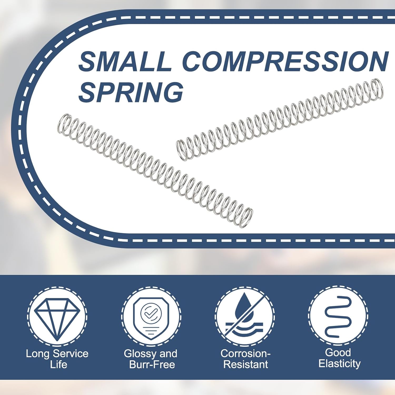 MECCANIXITY Compression Spring 4 mm OD 0.4 mm Wire 40 mm Free Length 304 Stainless Steel Small Extension Spring for DIY Projects Home Shop Repairs (Silver Tone, Pack of 10)