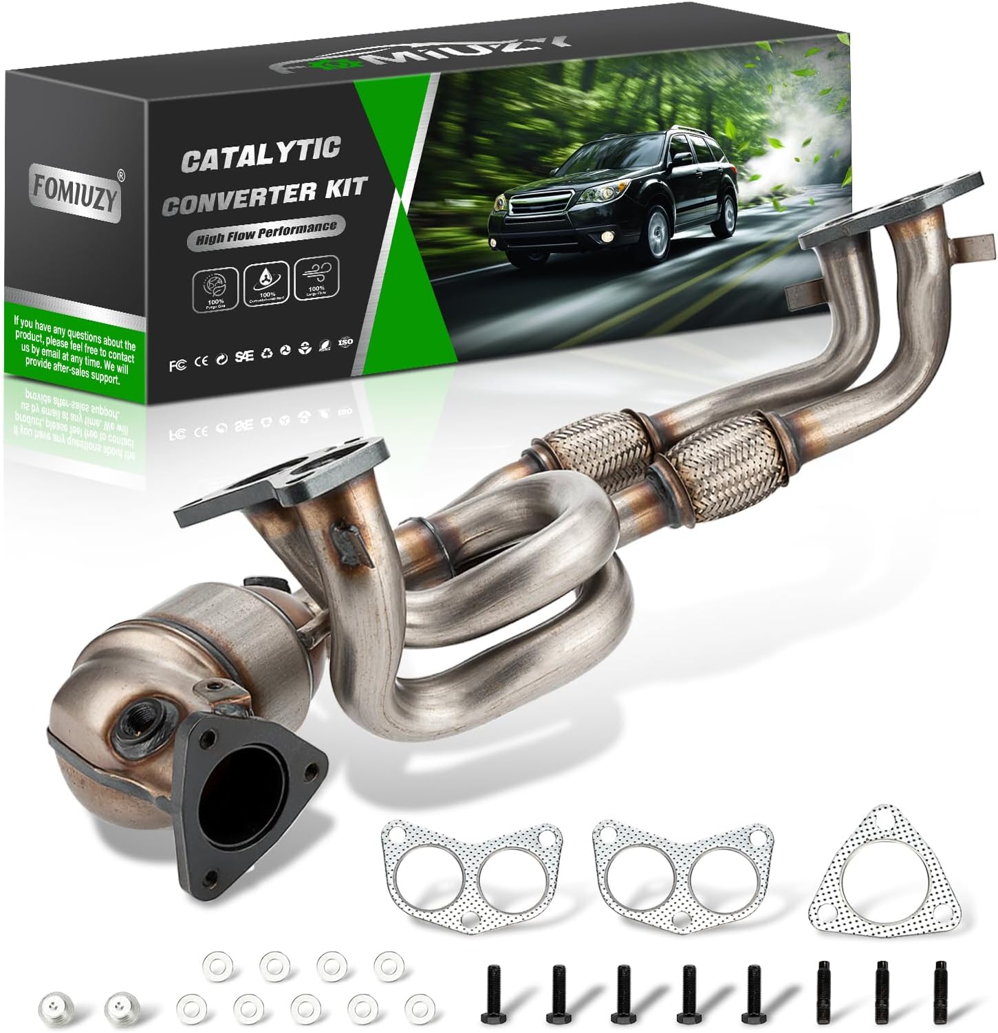 Catalytic Converter Kit Fit Subaru Forester 2006 2007 2008 2009 2010 Impreza 2006-2011 Legacy Outback 2006-2012 Saab 9-2X 2006 2.5L