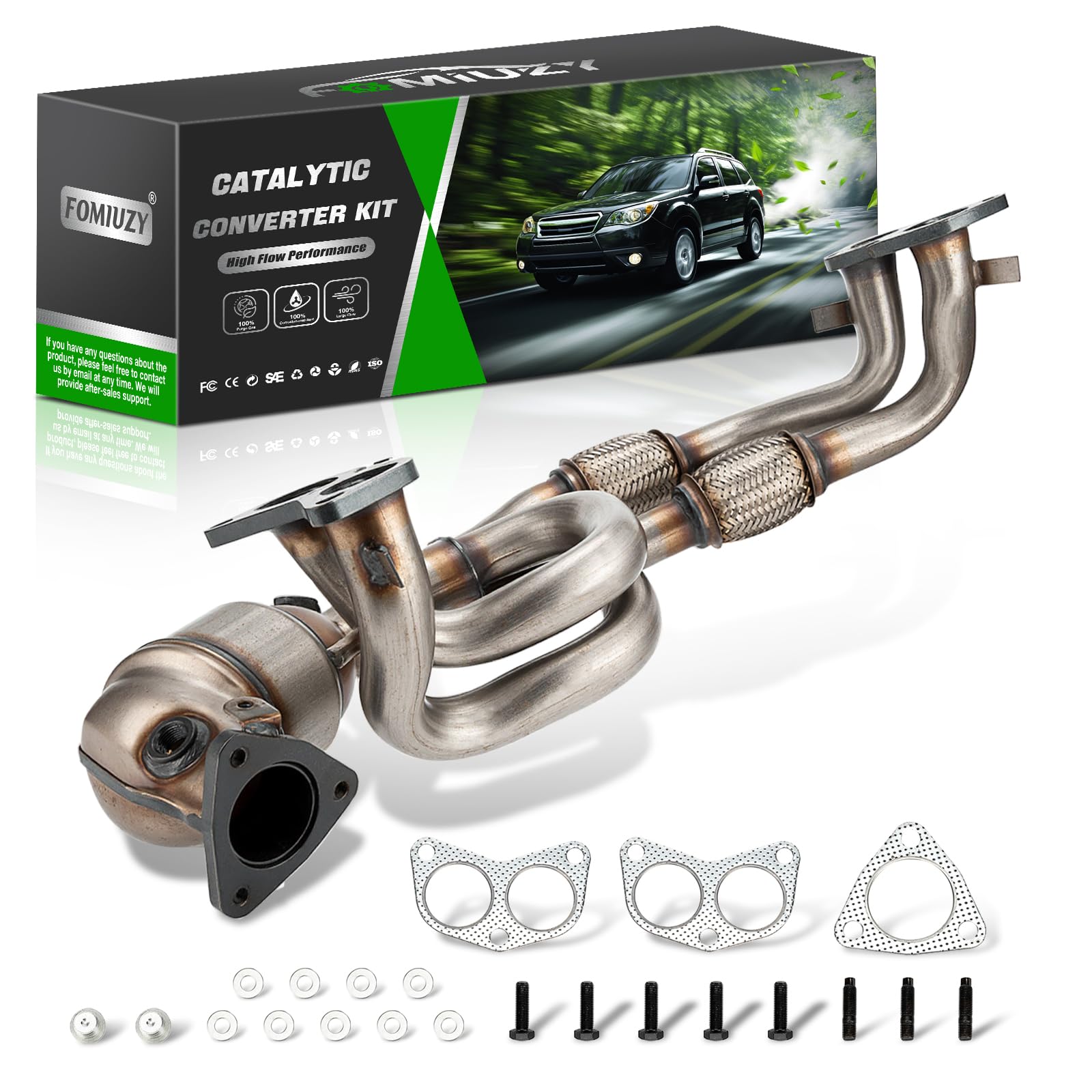 Catalytic Converter Kit Fit Subaru Forester 2006 2007 2008 2009 2010 Impreza 2006-2011 Legacy Outback 2006-2012 Saab 9-2X 2006 2.5L