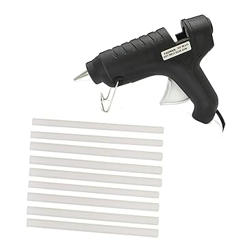 Black 40W 40 Watt Glue Gun With 9 Hot Melt Glue Sticks