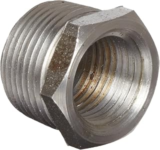 Anvil 8700129557, Malleable Iron Pipe Fitting, Hex Bushing, 1-1/2" NPT Male x 1/2" NPT Female, Black Finish