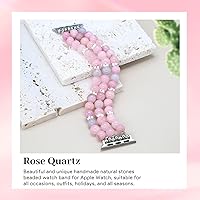 Vista 111 de JR.DM Natural Stone Beaded-Bands Women Compatible with Apple Watch Series 11 10 9 8 7 6 5 4 SE 3 2 1 Fashion Stretch Handmade Bracelet Fancy Boho