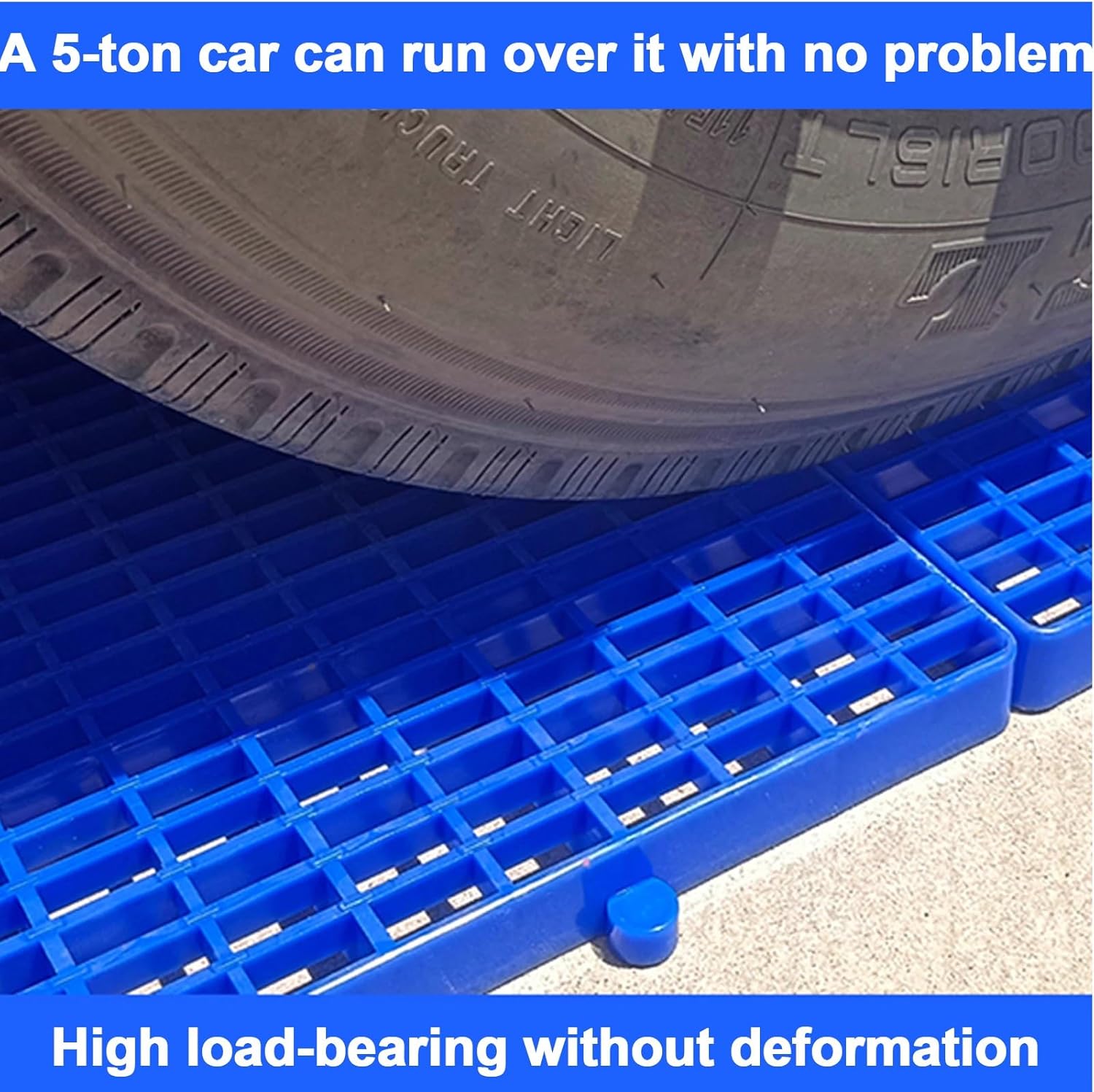 HNDHOPMC Plastic Pallets, Moisture-Proof Spliced ​​Floor Pallets, Polyethylene Waterproof Storage Grid Mats, Can Be Used in Garages, Supermarkets, Basements(90x30x3cm(29.6x11.8x1.18in))