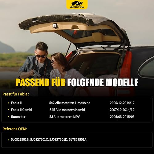 MIKKUPPA Tailgate Lock Compatible with Fabia II Roomster 5J, 3-Pin Boot Lock with Central Locking Suitable for Skoda, 5J0827501B - 4