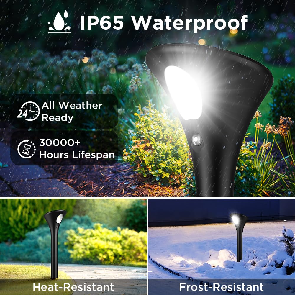 Lampe Solaire Exterieur Detecteur de Mouvement Lot de 3 LED Spot Solaire Exterieur Blanc Froid Eclairage Solaire avec Etanche IP65 Lumiere Solaire Exterieur pour Jardin Allée Chemin Terrasse