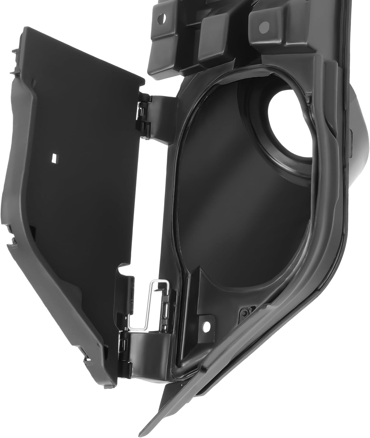 KUAFU Fuel Filler Door Housing Pocket Hinge w/Black Cover Compatible with 2015-2023 Ford Transit Van 150 250 350 HD Replacement for CK4Z-5427936-A CK4Z-61405A26-B Gas Tank Filler Pipe Assembly Kit