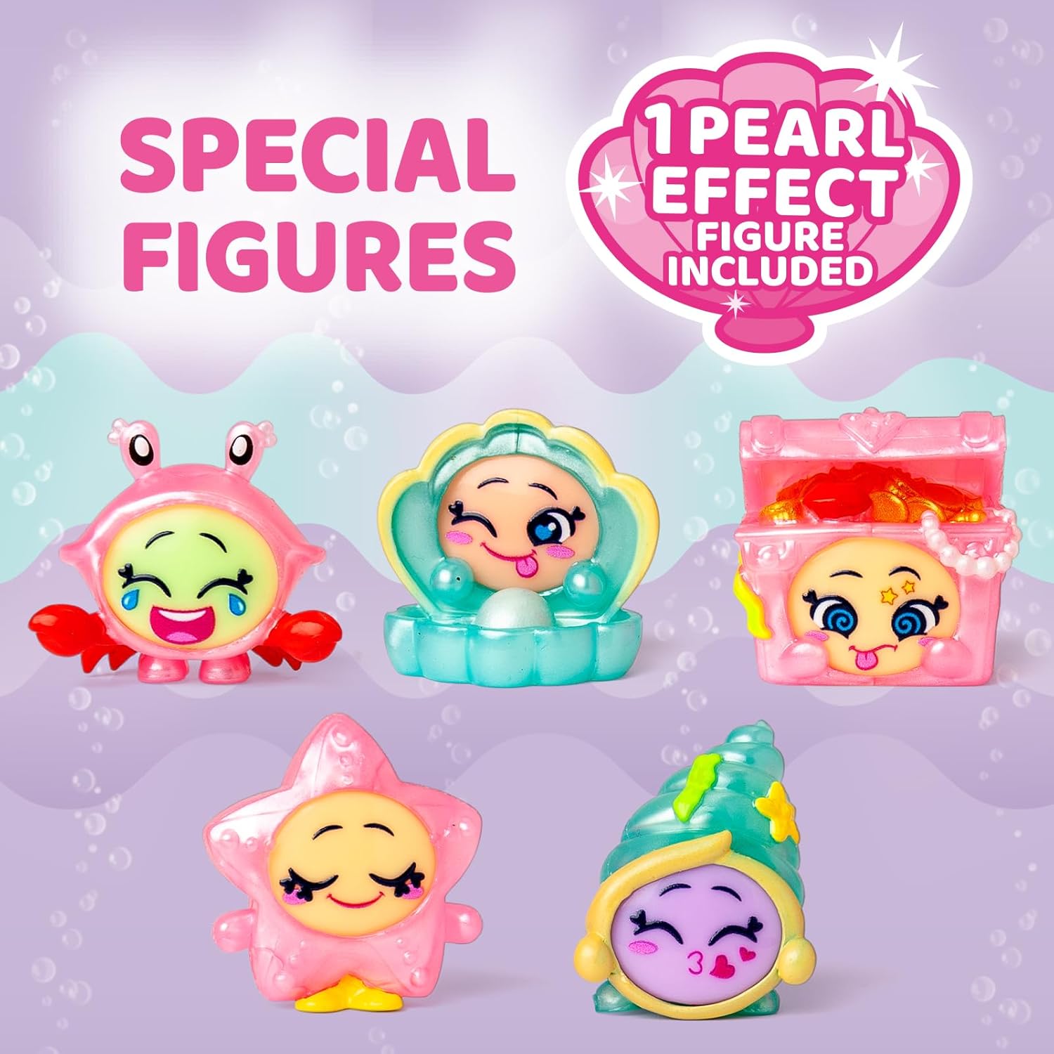 Pearl Series Mojishell Collection Box with 2 Surprise Moji Pops with Reversible Faces (1 with Pearl Effect), Surprise Colour in 6 Different Colours