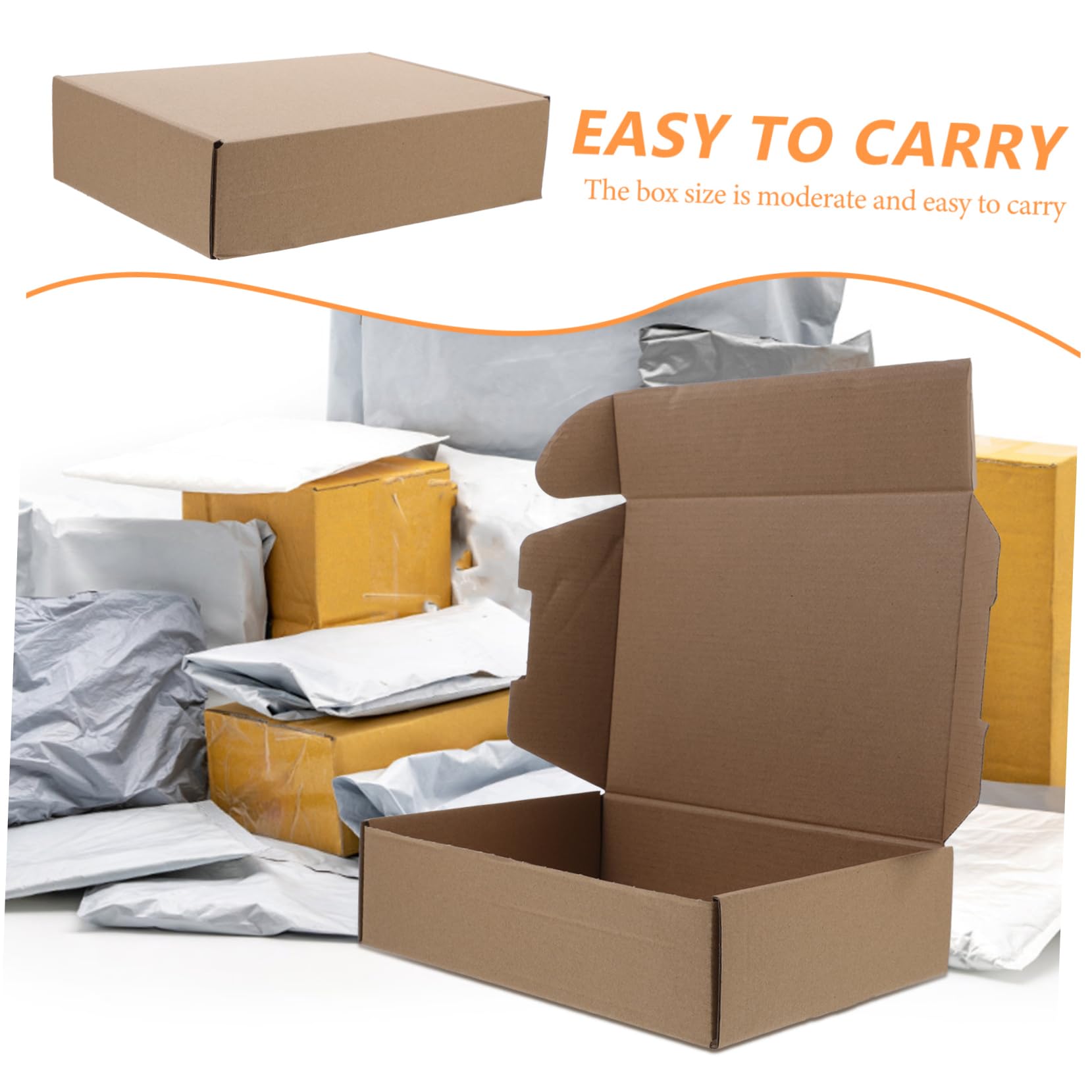 Angoily 25piezas Cajas De Embalaje De Cartón Para Envío Cajas Postales De Papel Para Almacenamiento y Pequeñas Empresas