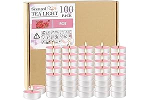 100Pcs Scented Tealight Candles Pink for Home