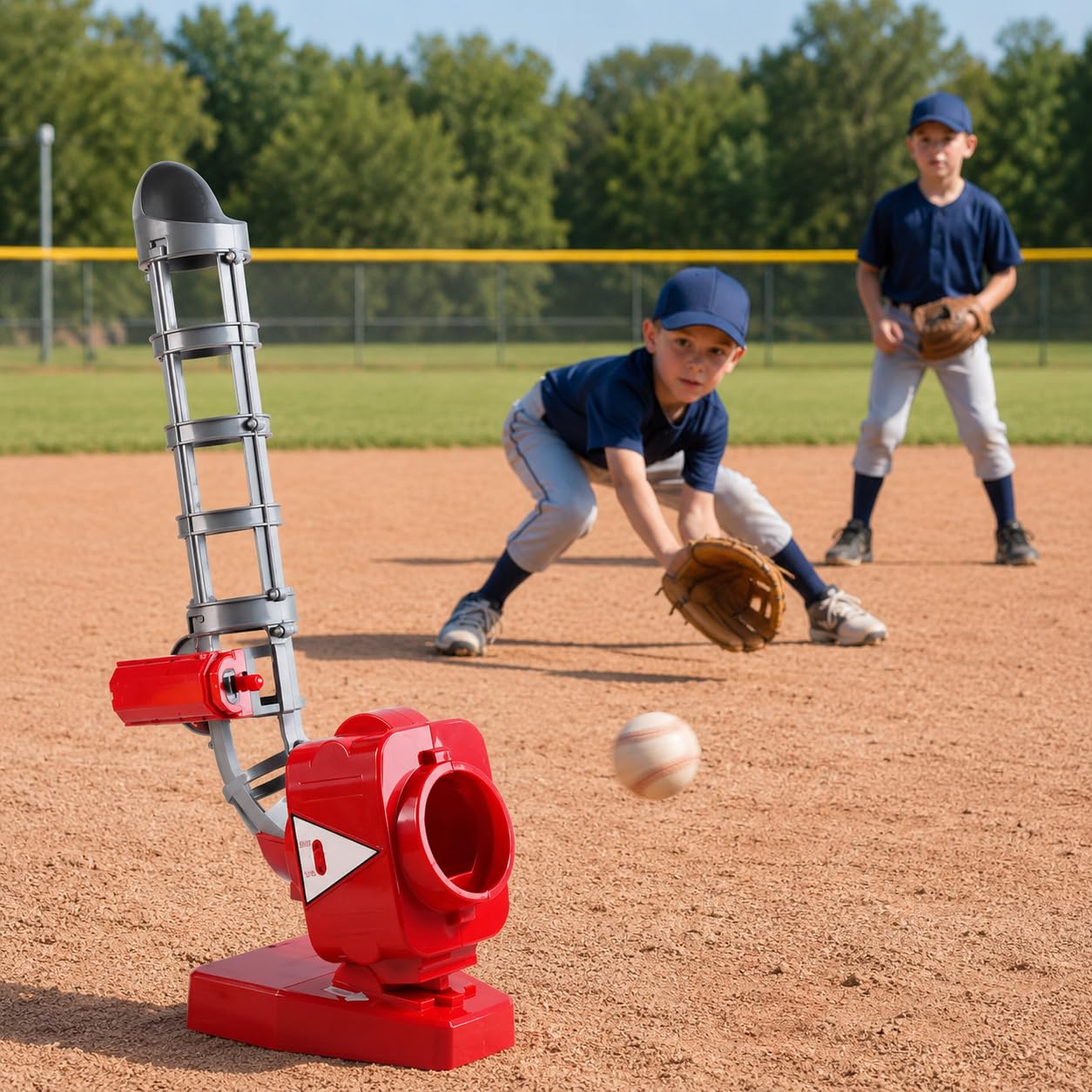 Automatische Cricket-Bowlingmaschine für Kinder, Schlagübungen, Sport-Trainingsgerät für Geschicklichkeitsentwicklung und lustige Outdoor-Aktivitäten