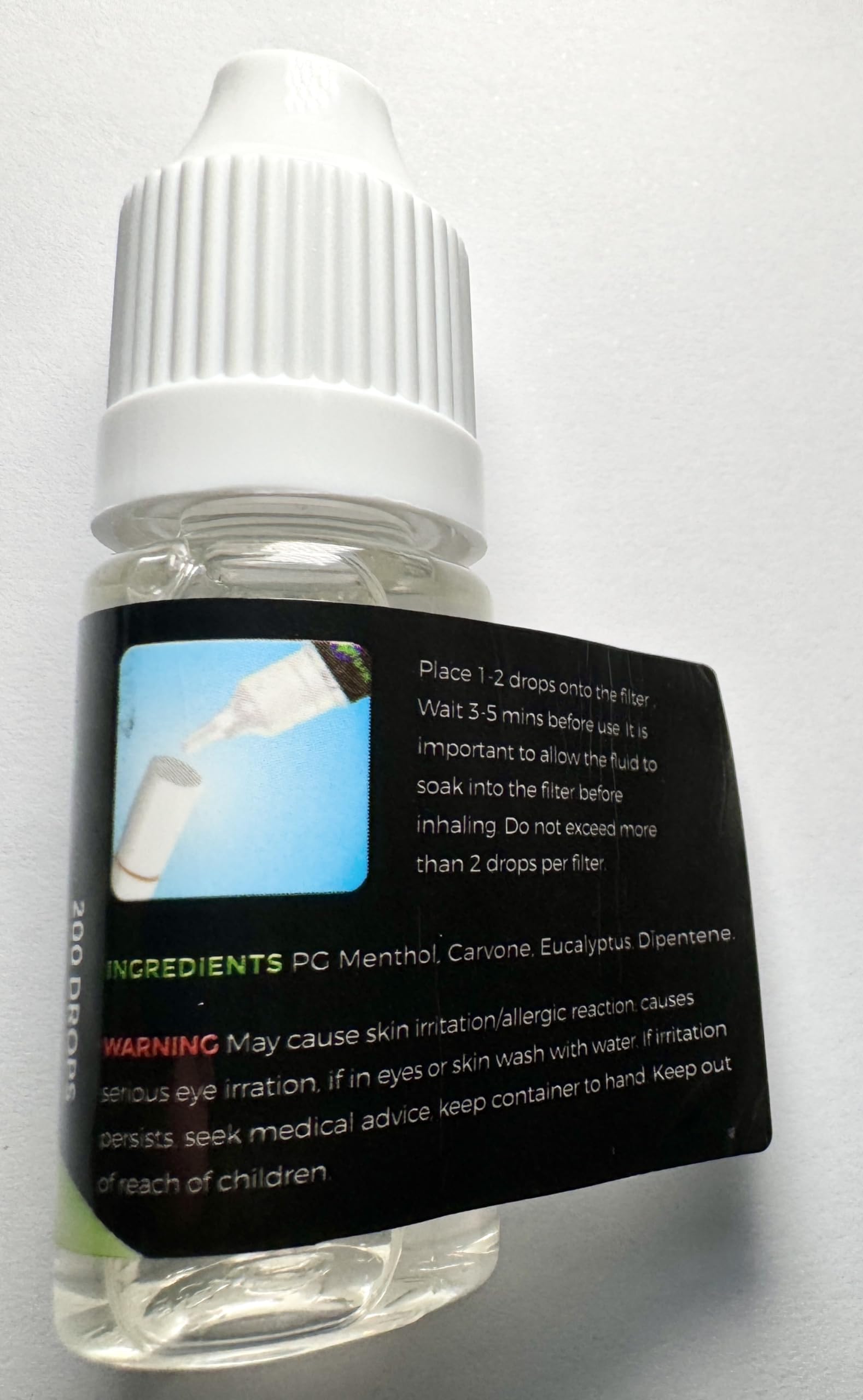 Fort Glace Menthe Gouttes pour les Cigarettes - Paquet de 3 Cas - Distributeur Transformer vos filtres à cigarettes Menthol, 200 gouttes par flacon de 10 ml - La formule unique Ice Menthol