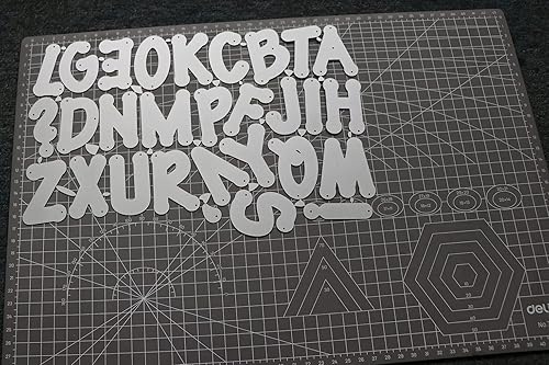 Miniatura 8 de AHOMASH Troqueles de corte de 1.5 x 2 pulgadas para hacer tarjetas, alfabeto A-Z de metal de acero al carbono en relieve, plantillas de letras