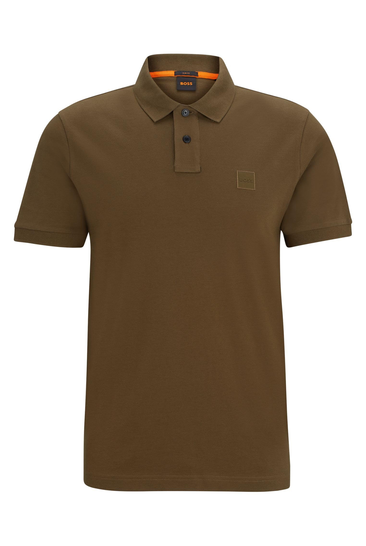 BOSS Mens Passenger Stretch-Cotton Slim-fit Polo Shirt with Logo Patch