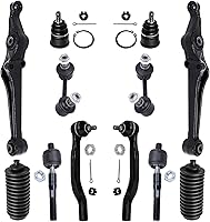 Vista 92 de Detroit Axle - Kit de suspensión completo de 12 unidades para Dodge Ram 1500 4x4 solamente - 2 brazos de control superiores y rótulas, 2 rótulas