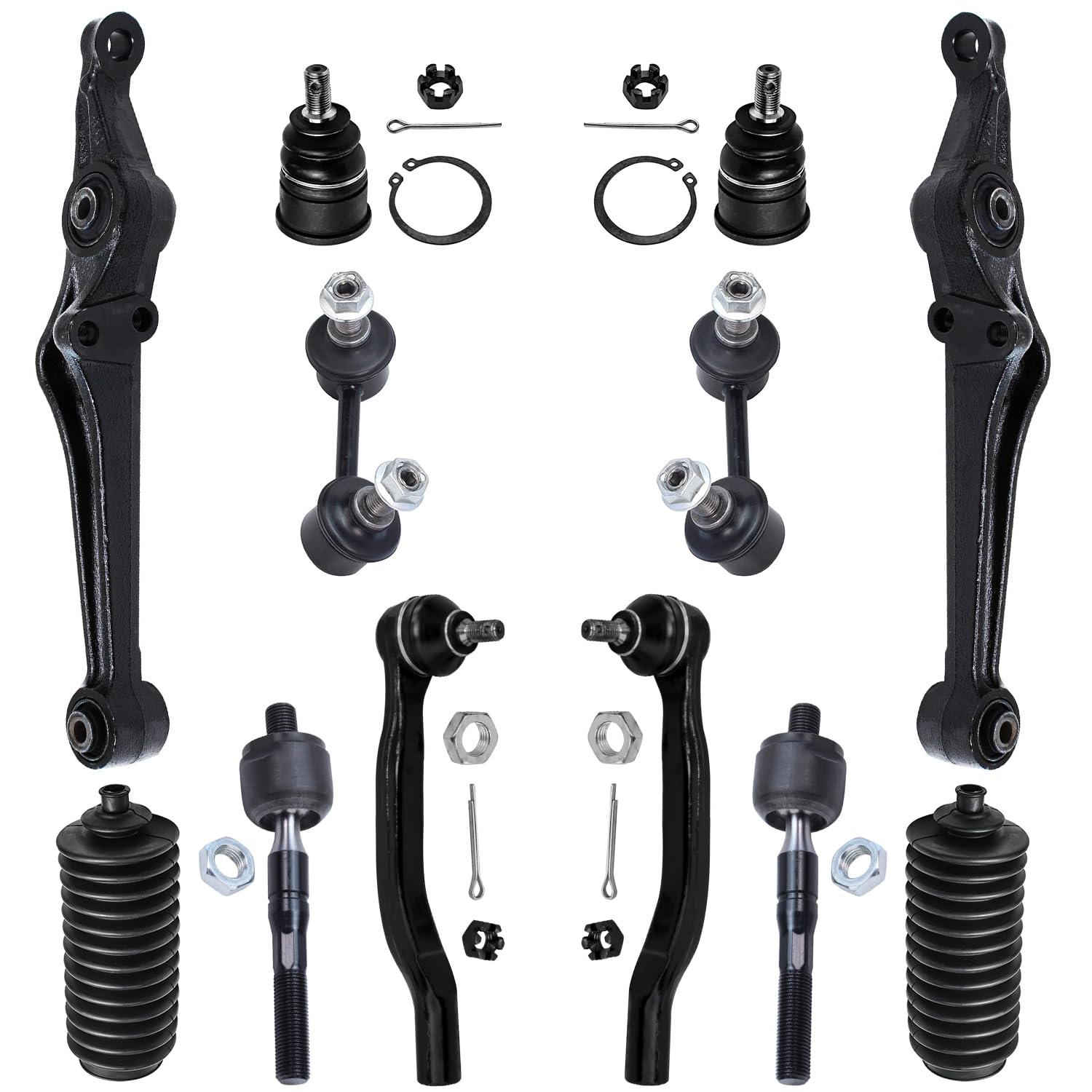 Detroit Axle - 12pc Front End Suspension Kit for 1998 1999 2000 2001 2002
