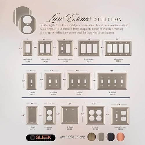 Miniatura 3 de SleekLighting - Placas de pared de níquel satinado