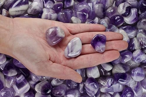 Miniatura 6 de Fantasia materiales 12 Lb Tumbled Banded Amethyst AA "Grado piedras de la India Grandes 1" Bulk Natural Pulido Gemstone Suministros para Wicca de