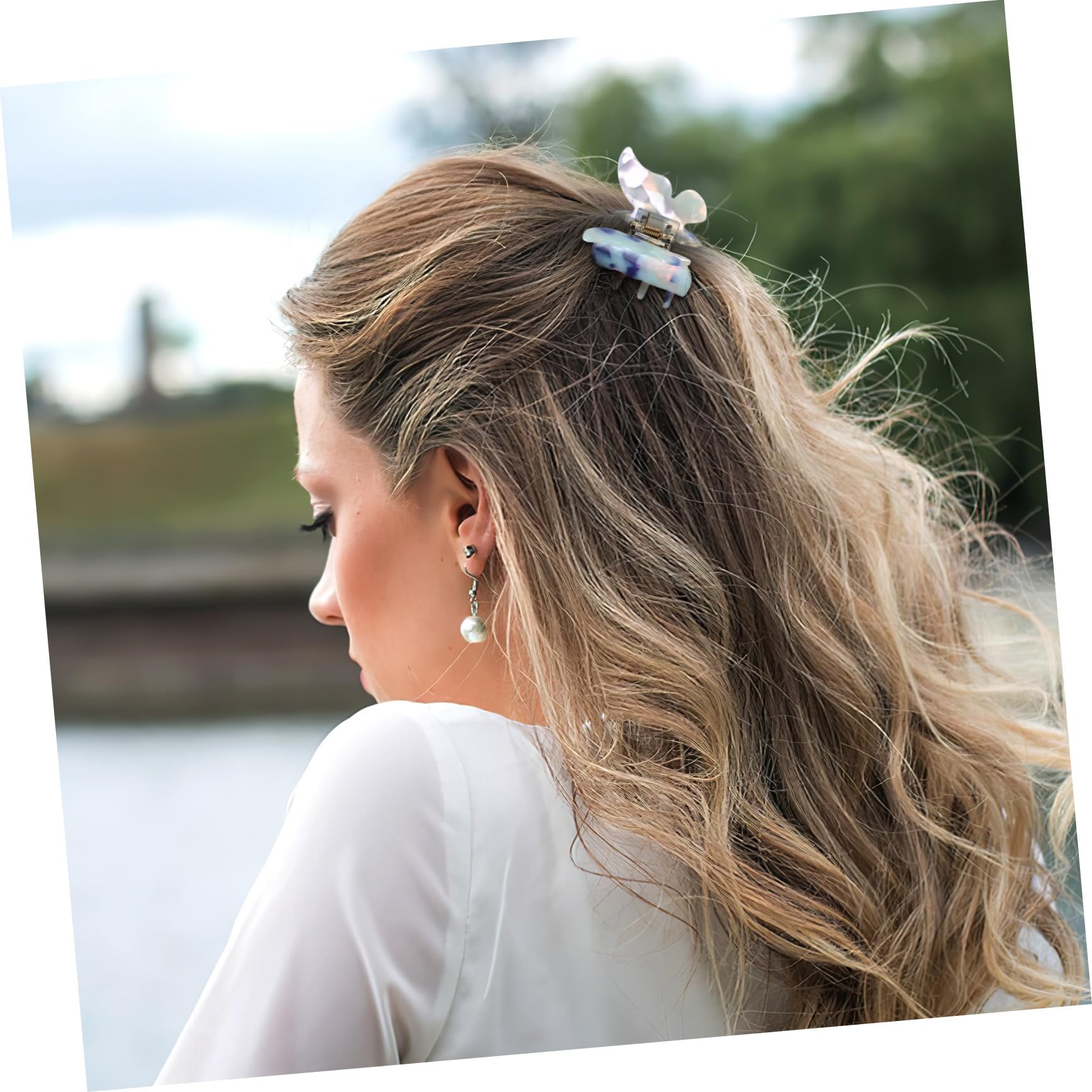 STOBAZA 6 Stück Teiliges Damen Schmetterling design aus Langlebigem Acetat Starker Halt für Dickes und Dünnes Haar Vielseitig für Alltag Sport und Partys