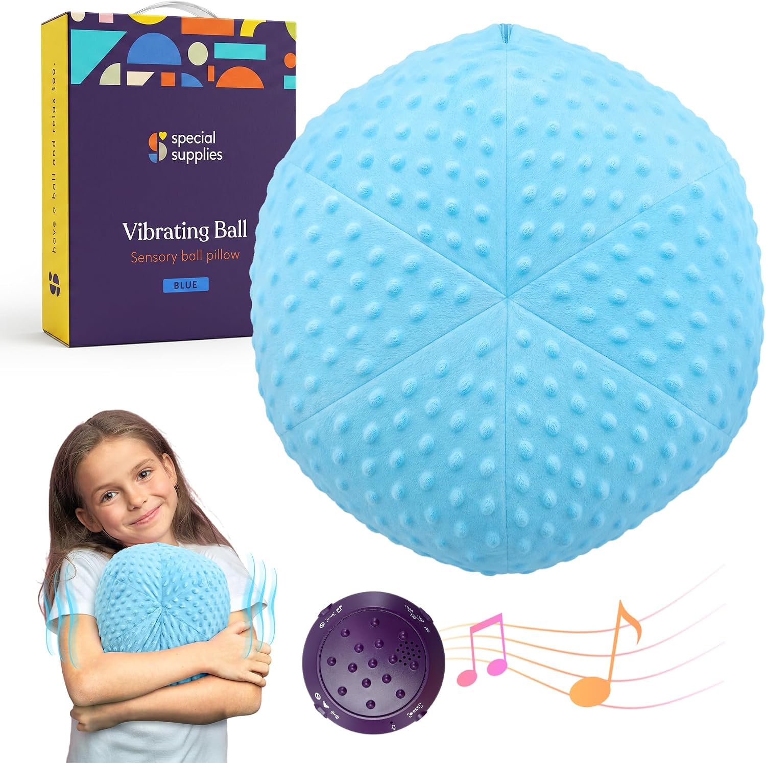 Vibrating Sensory Pillow - Stress Relief & Focus -10