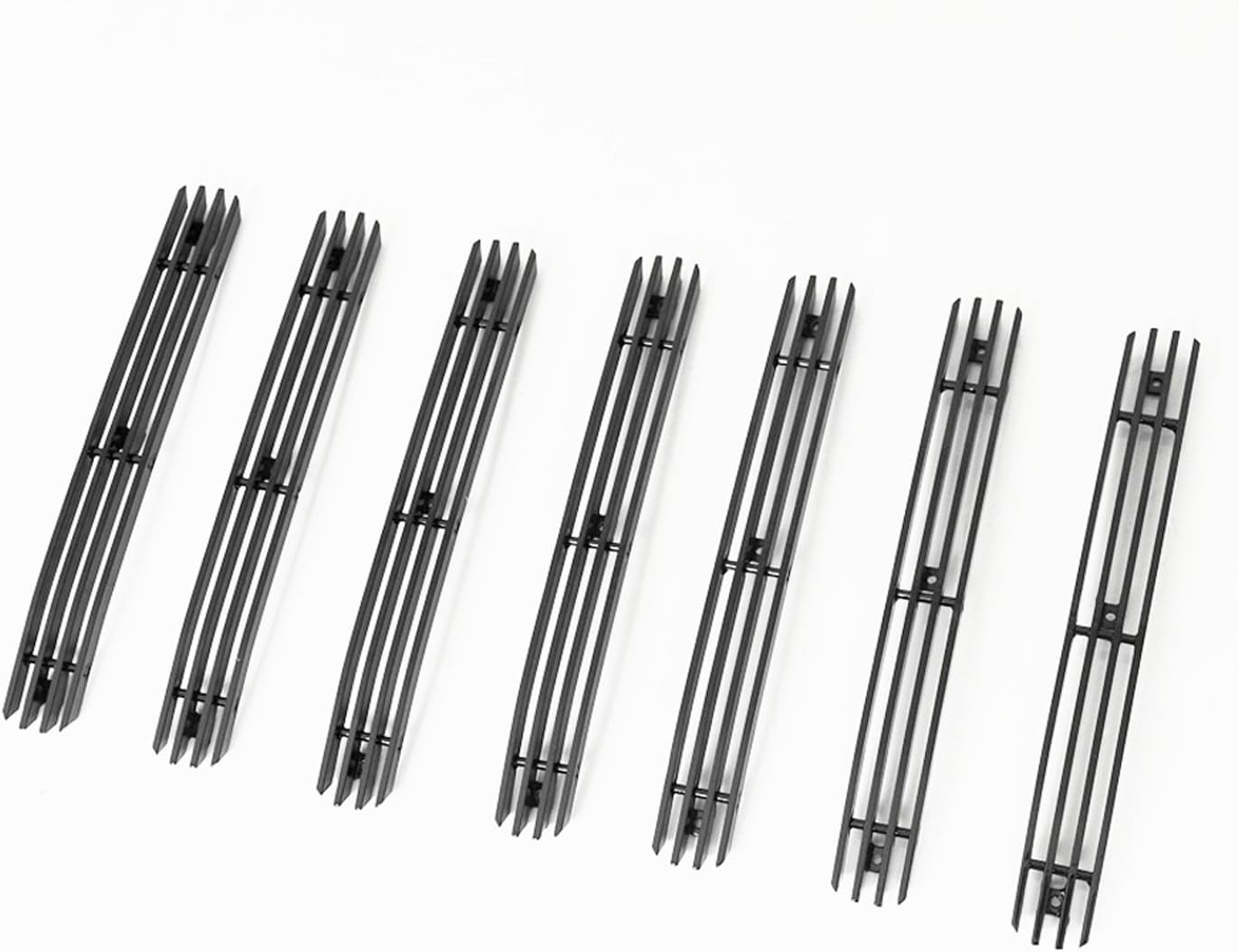 Paramount Restyling 30-0109B Black Vertical Overlay Billet Grille, 7 Piece (Jeep Wrangler TJ)