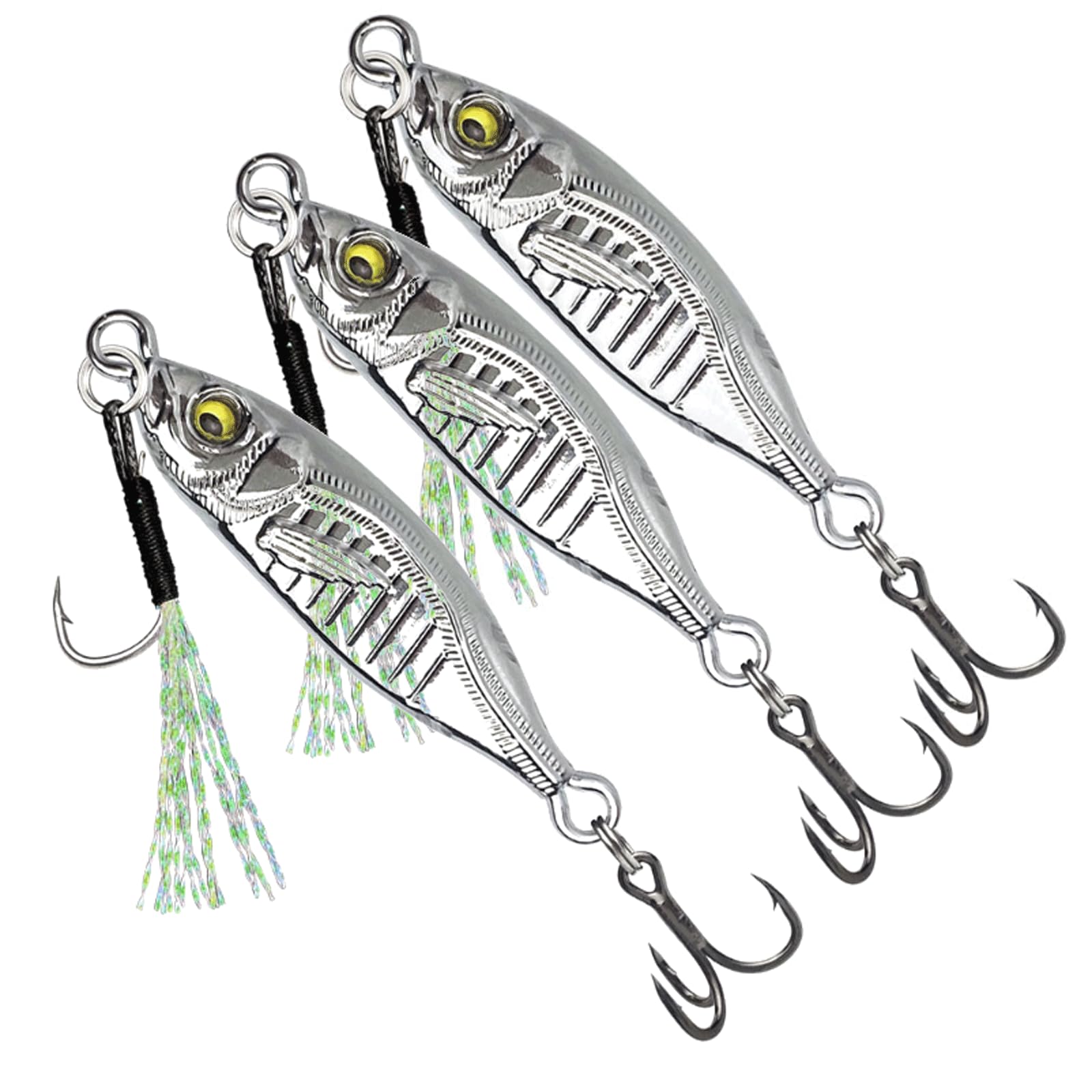 IvyLoutish Fishing Lure Bait 3 PCS Zinc Alloy Spoon Pesca Baits Fishing Bait Set 7g-40g Metal Jig Fishing Accessories Fishing Tackle