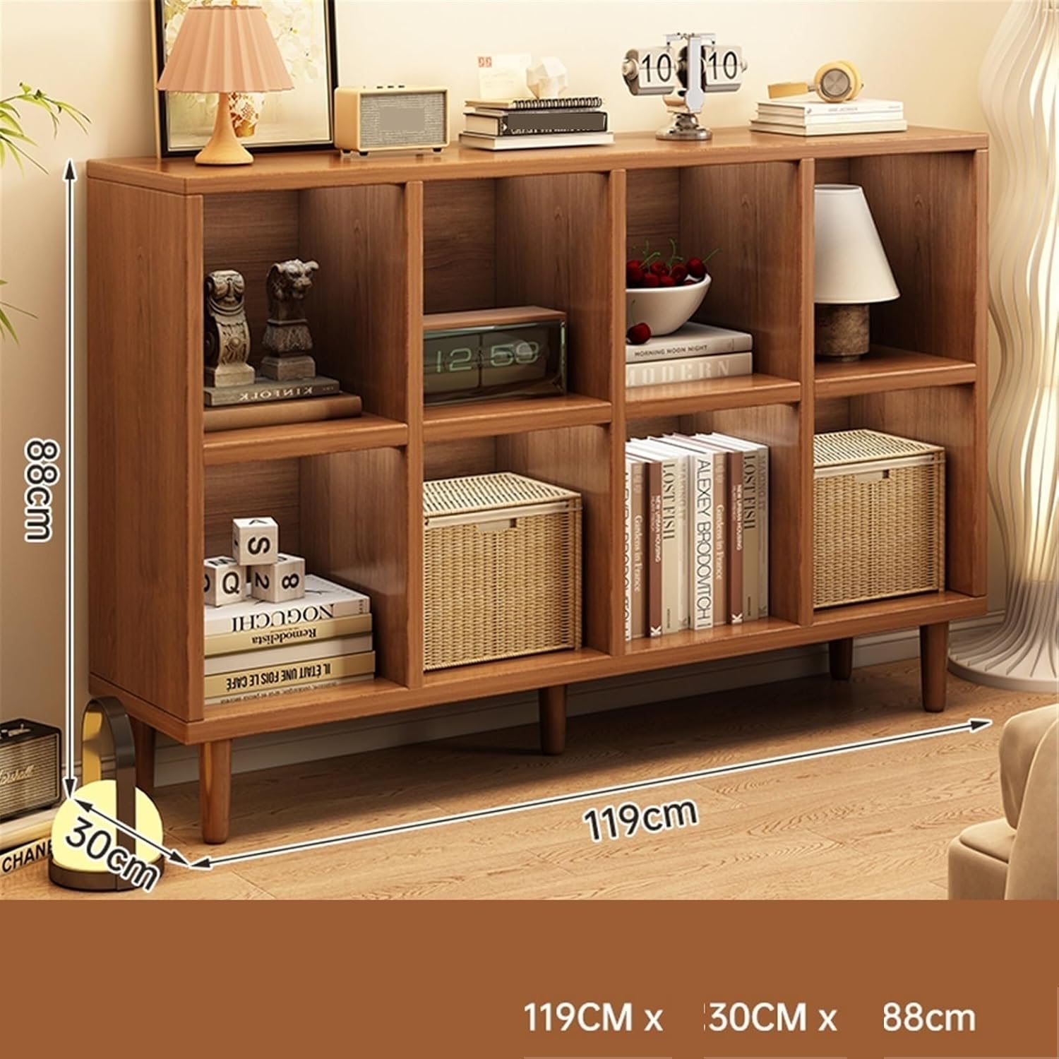 Buffet Cabinet Sideboard Living Room Tea/Coffee Storage Eight-Compartment Sofa Against the Wall Floor-Standing Kitchen Cabinet