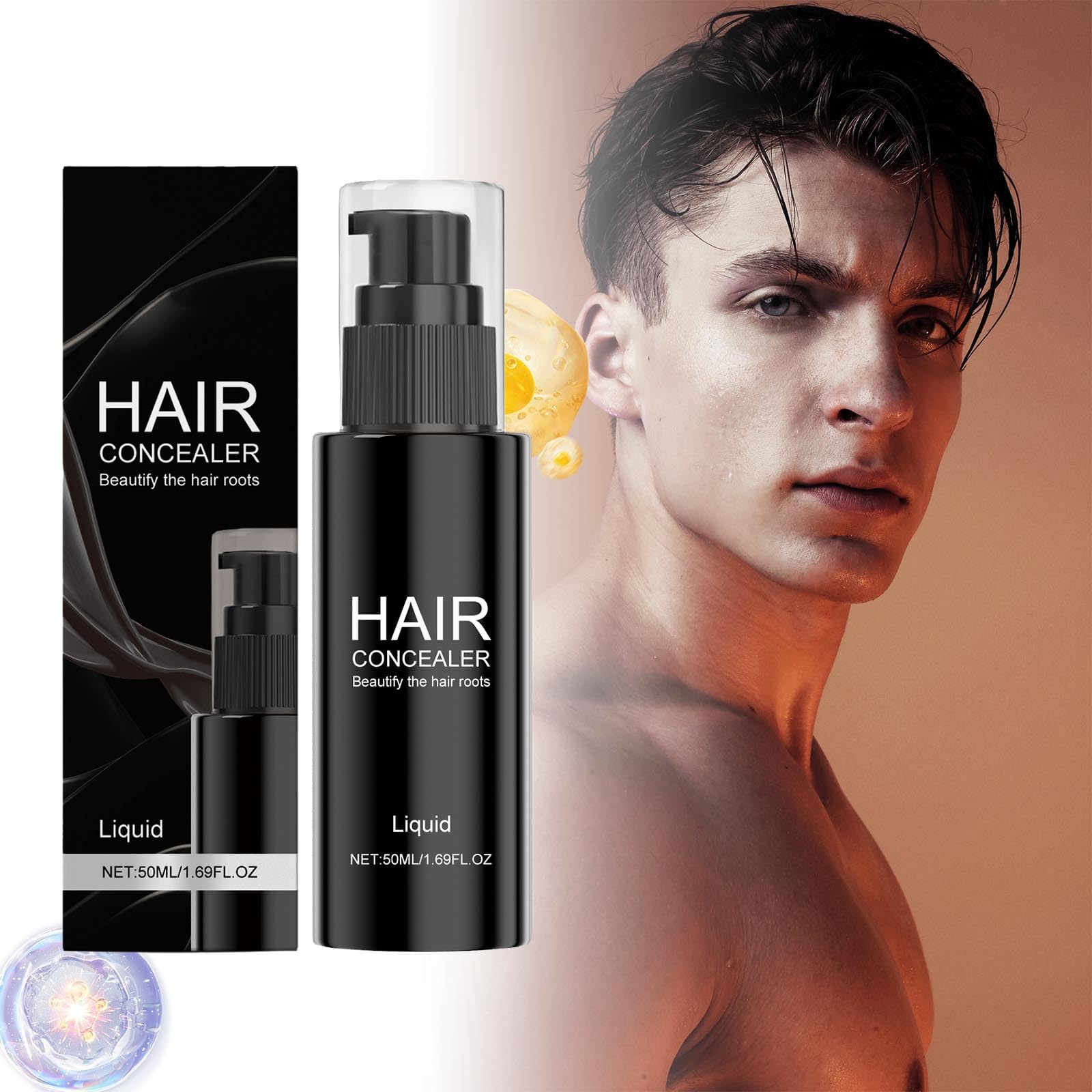 Crema cubrir cabello lápiz corrector raíces natural voluminoso hombres