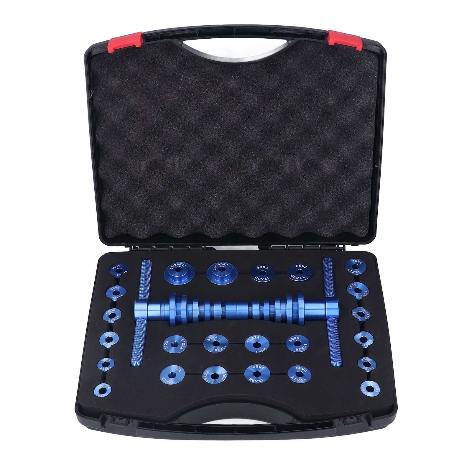 Respicefinem Wheel Bearing Press Kit Aluminum Alloy Hub Bearing Installation Drift Kit Wheel Bearing Packer Tool Bushing Removal Tool with 18 Pairs Press Blocks