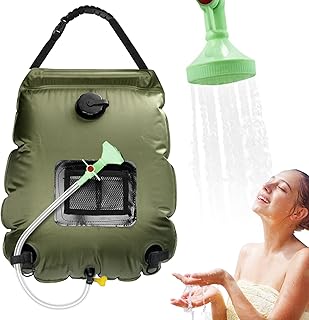 Solar Dusche Tasche, 5 Gallonen/20L Solar Heizung Camping Dusche Tasche mit Temperatur Hot Wasser 45 °C Klettern Wandern