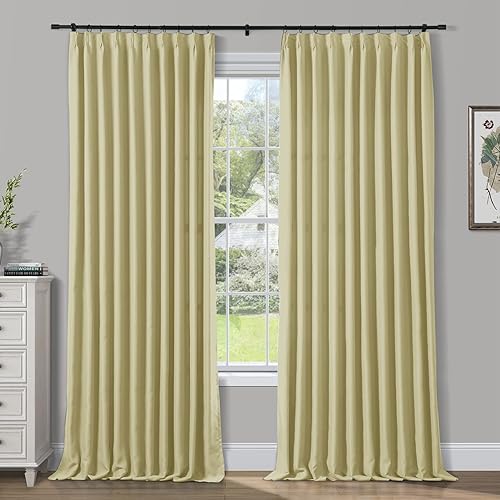 Frelement Cortinas de oscurecimiento de habitación de 100 pulgadas de ancho, cortinas divisoras de habitación, cortinas de reducción de ruido,