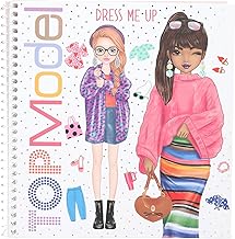 Depesche 13804 TOPModel Dress Me Up Sticker Book with 24 Pages of Pre-Printed Model Motifs to Design Yourself, Includes 11 Sticker Sheets