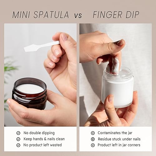 Miniatura 5 de Espátulas Beauticom Pana, desechables, para cosméticos, de plástico, 2.5", para el cuidado de la piel, para crema facial, 100 piezas por contenedor,