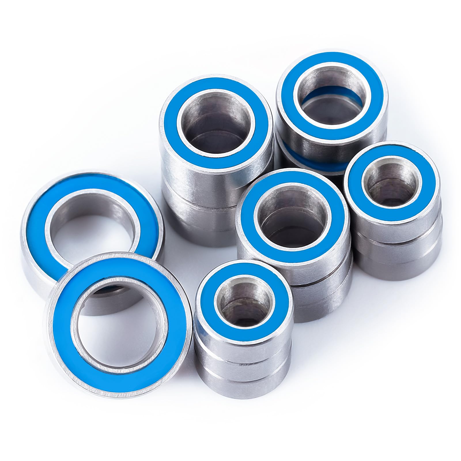 BRKRC Steel 18pcs Sealed Bearings for Losi 1/16 Mini-B Mini-T Off-Road RC Car Accessories Replacement Upgrade Part