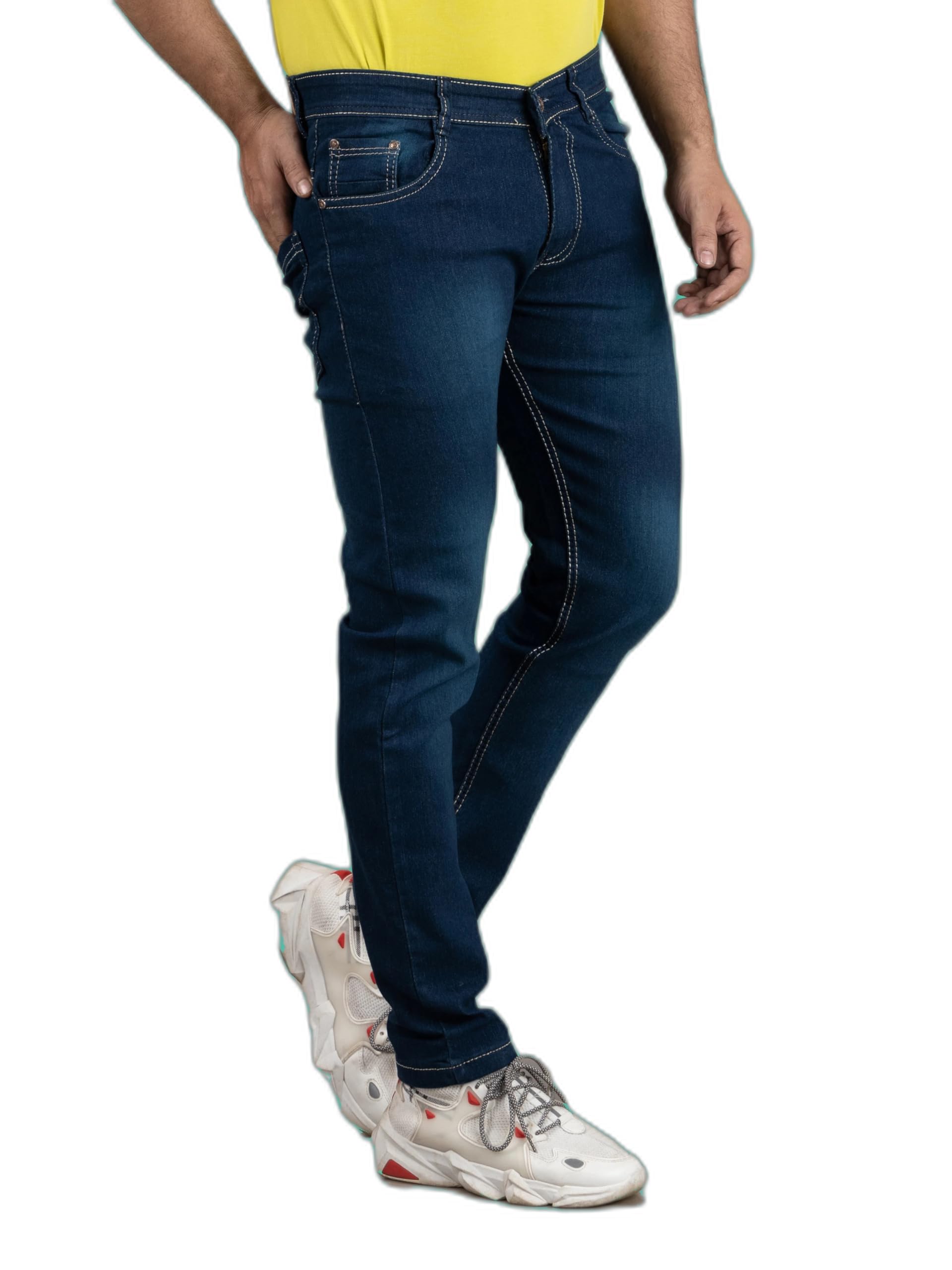 Slim Fit Men's Jeans - Crafted from Cotton to Cater to Your Comfort Demands, This Pair of Mid Rise Jeans Collection 760 from Offers You a Fashionable Look effortlessly-picture-31