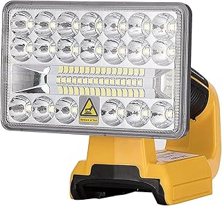 LED Work Light for Dewalt, Outdoor Cordless 20V 60V Flex Max LED Flashlight Worklight Rechargeable, 18W 2000LM DCB201 SpotLights, Suitable for Dewalt 18V/20V Max Li-ion Battery (Tool Only)