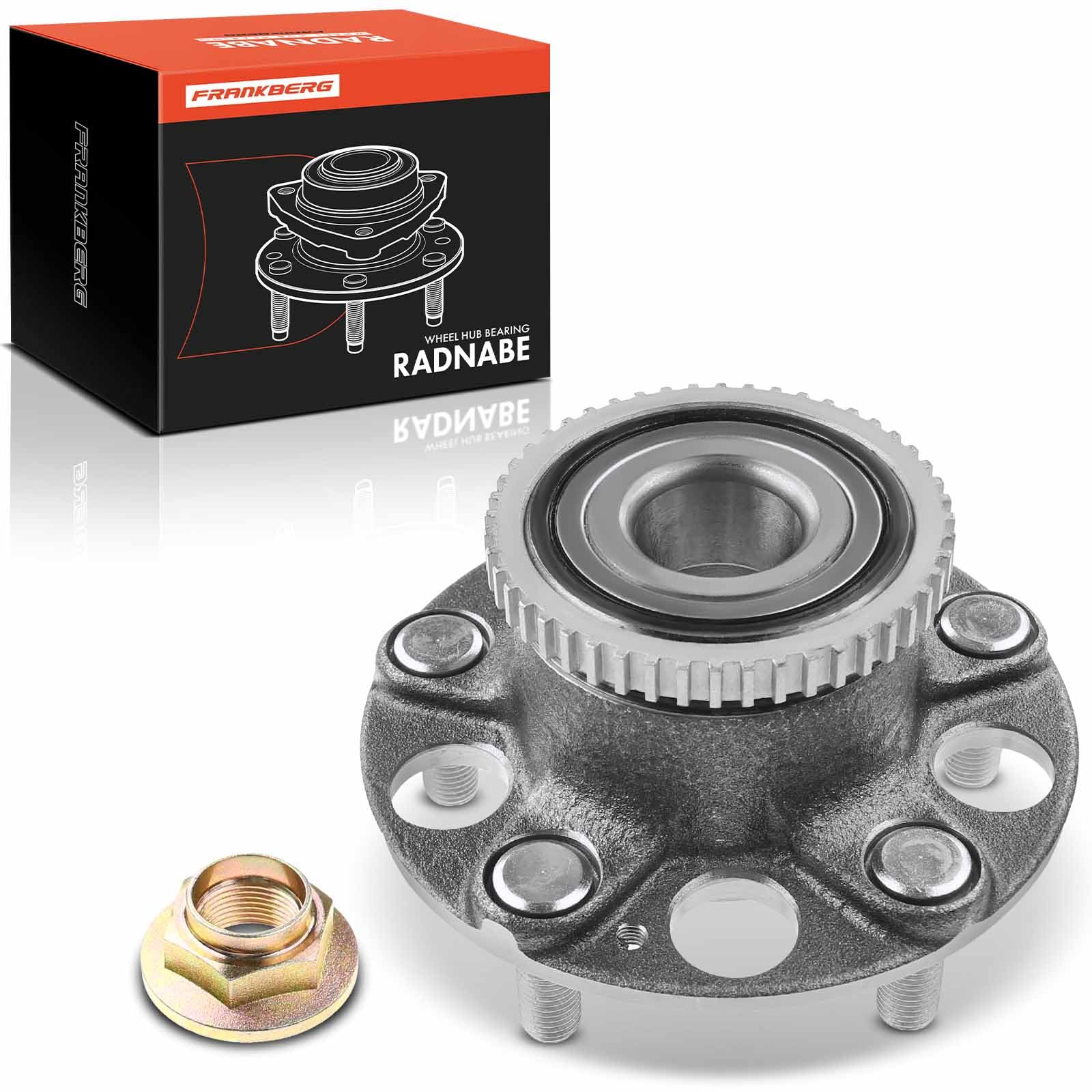 Frankberg Kit de cojinete de cubo de rueda con anillo sensor ABS eje | Con anillo sensor Sensor de Velocidad de las Ruedas Sensor ABS, eje trasero