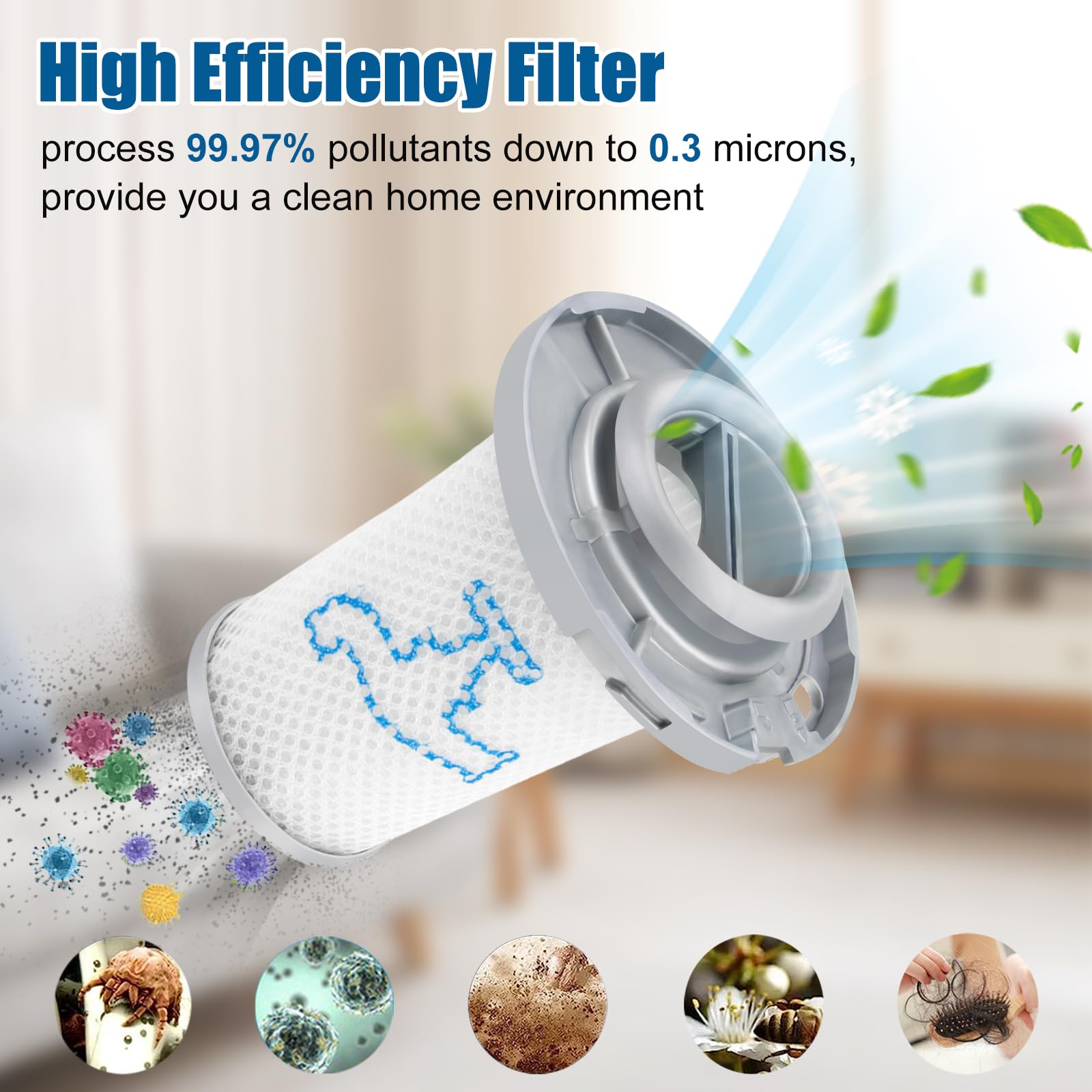 Filtre Compatible pour aspirateur Rowenta x-force Flex 8.60 RH96 / x-pert 6.60 RH68 ZR 009006 Accessoires de pièces de rechange  6