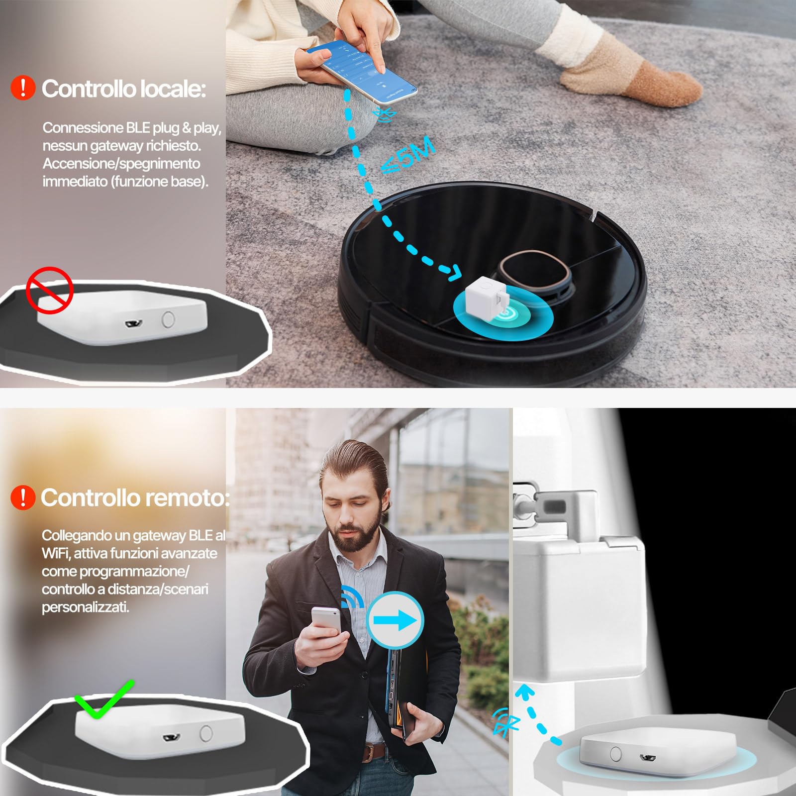 MOES Fingerbot Plus Smart Switch Toggle, Pulsante intelligente Pusher con controllo touch,Compatibile con Smart Life/Tuya APP，per Alexa/Google Home e Timer Controllo，MOES BLE HUB richiesto